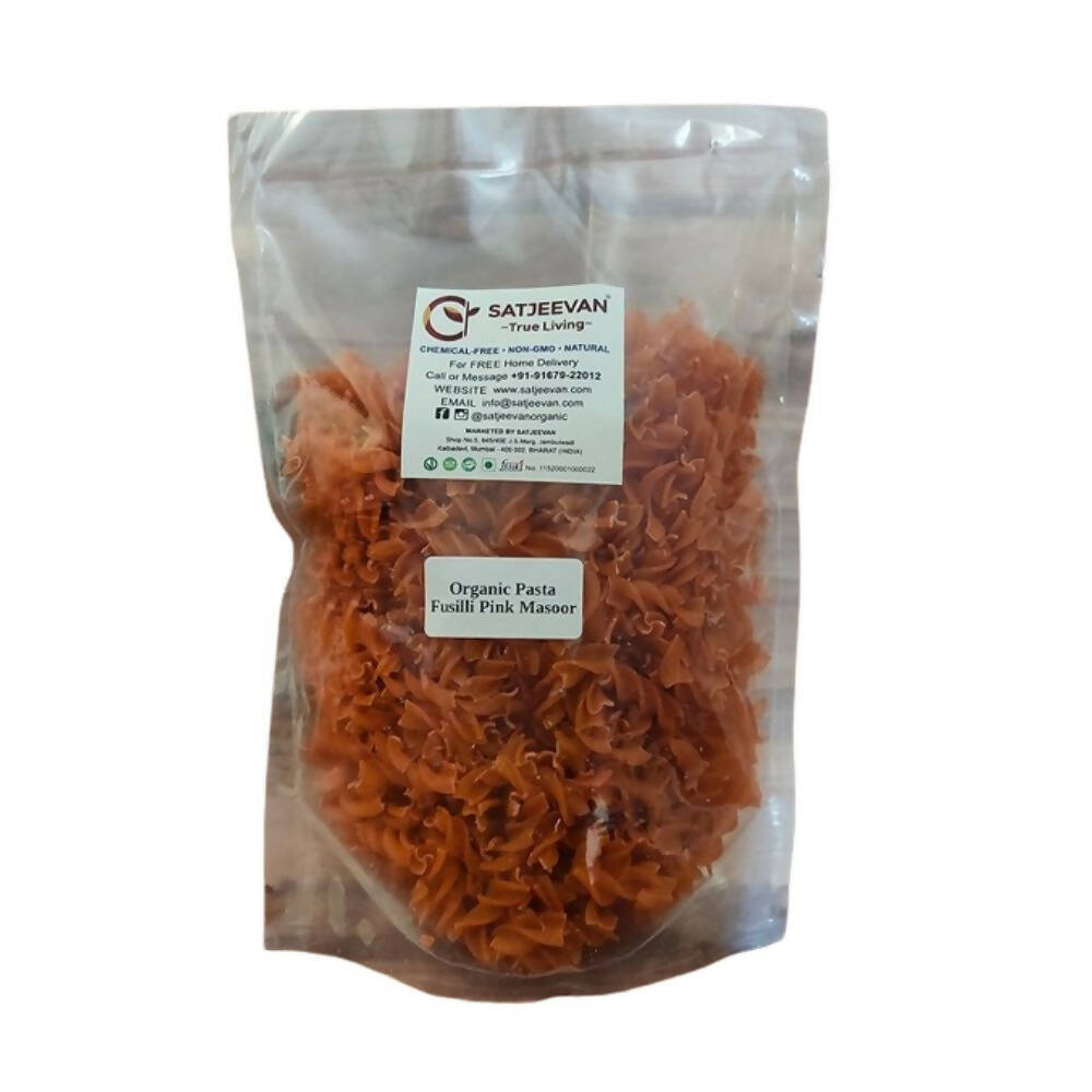Satjeevan Organic Pasta Fusilli Pink Masoor - Distacart