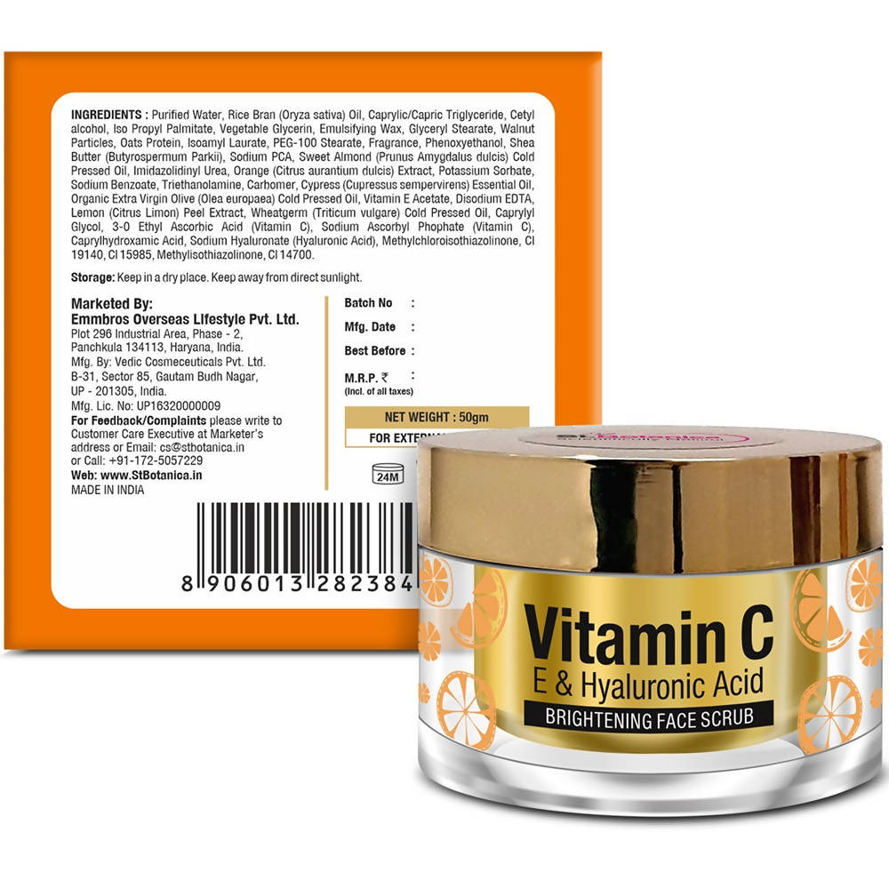 St.Botanica Vitamin C, E & Hyaluronic Acid Brightening Face Scrub