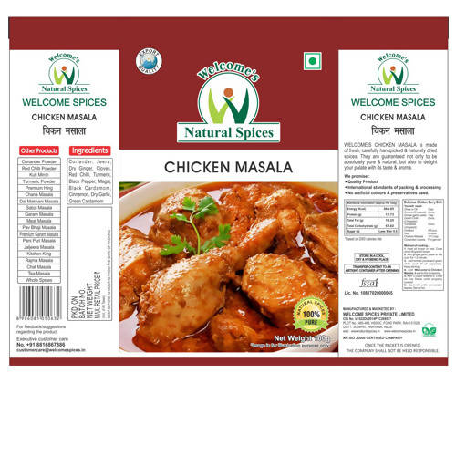 Welcome’s Natural Spices Chicken Masala Powder - Distacart