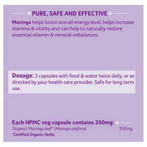 Organic India Moringa Essential Nutrition Dosage
