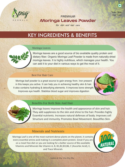 Spag Herbals Premium Moringa Leaf Powder - Distacart