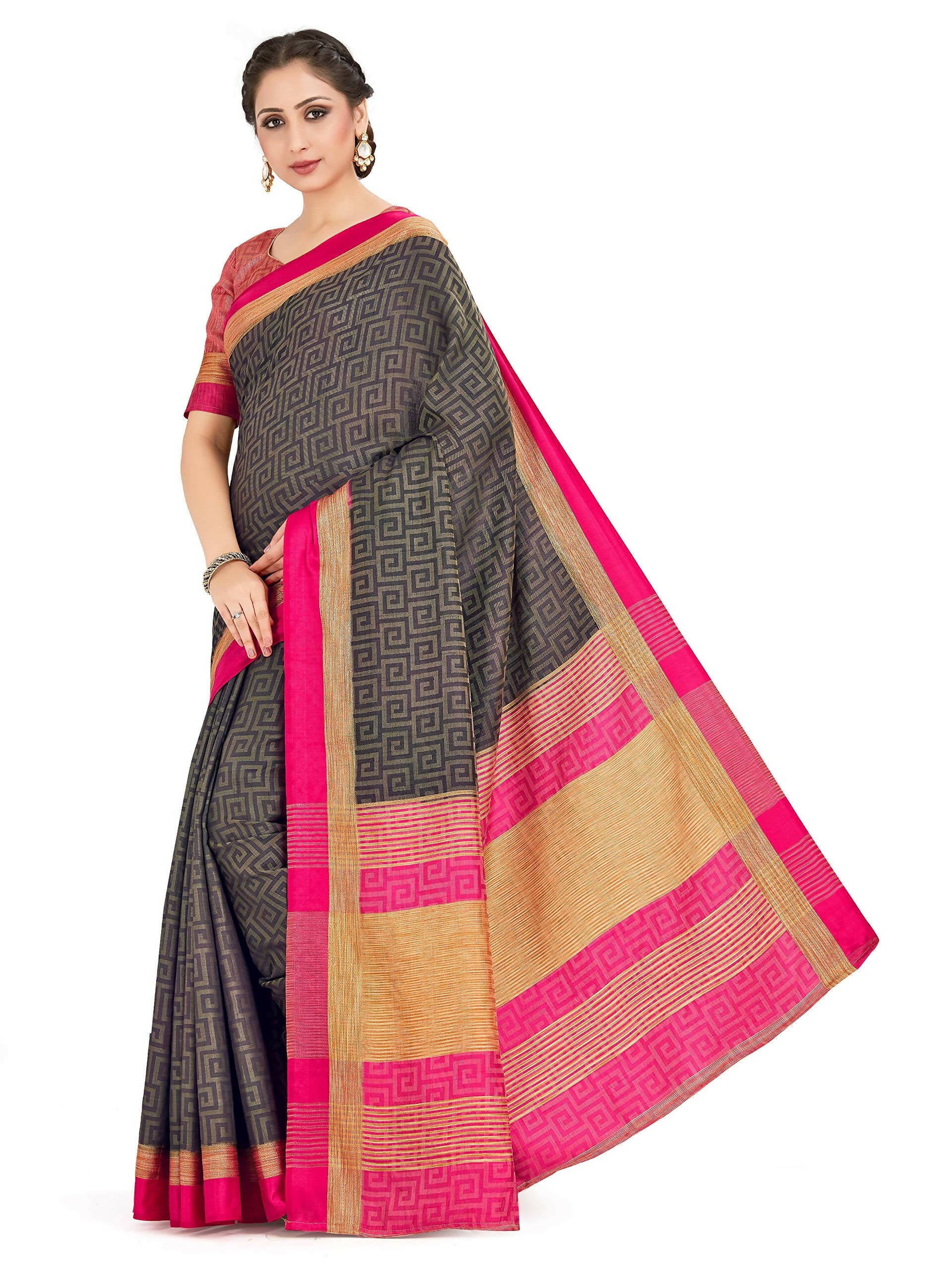 Mimosa Women's Banarasi Silk Black Saree - Distacart