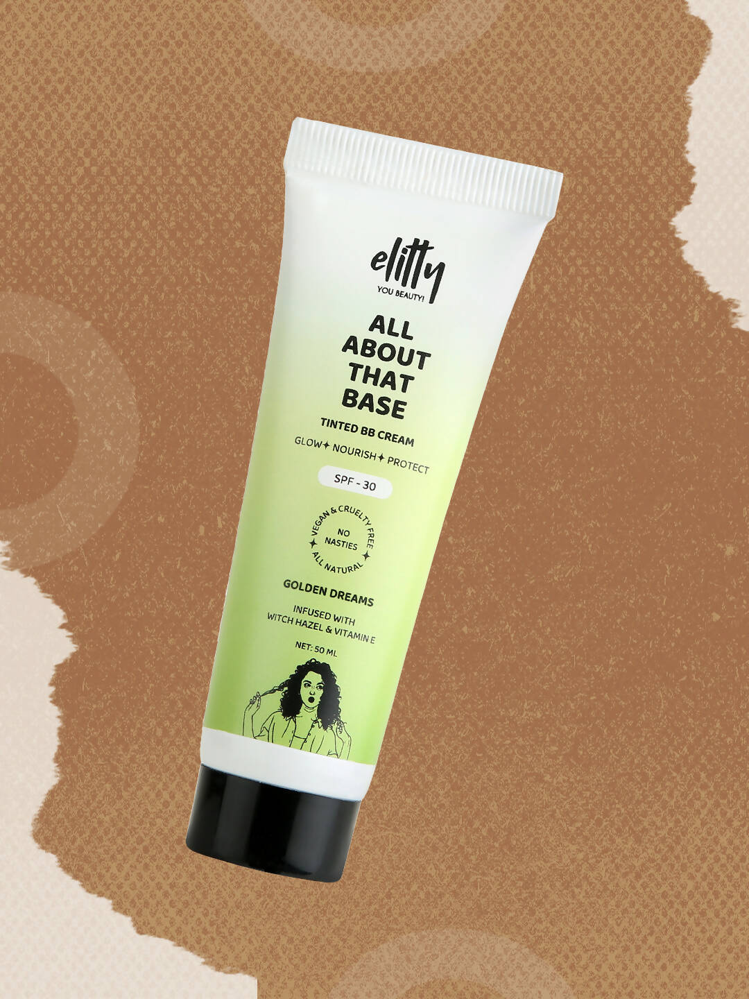 Elitty All About That Base Tinted BB Cream with SPF 30 - Golden Dreams (Deep) - Distacart