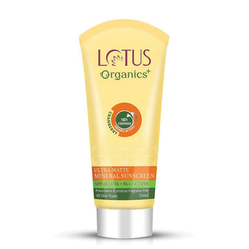 Lotus Organics+ Ultra Matte Mineral Sunscreen SPF 40 PA+++ - Distacart