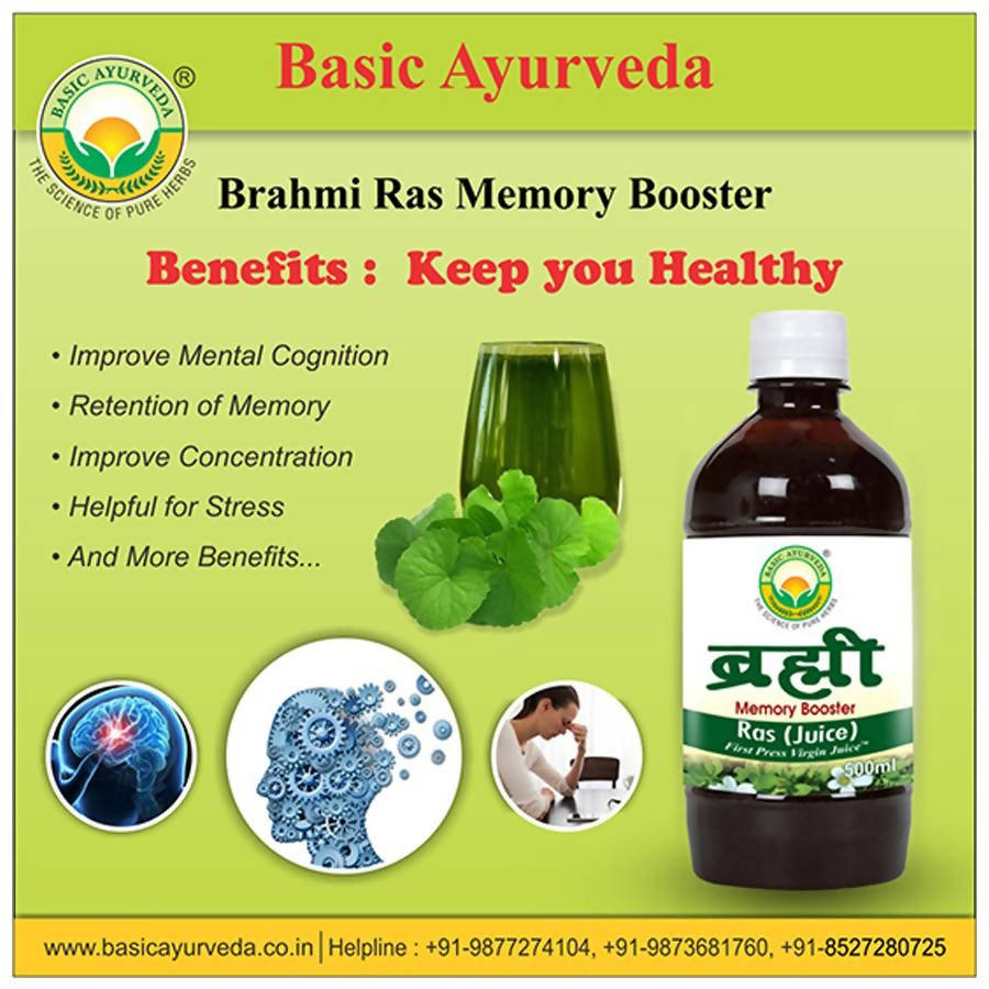 Basic Ayurveda Brahmi Ras Juice - Memory Booster Benefits