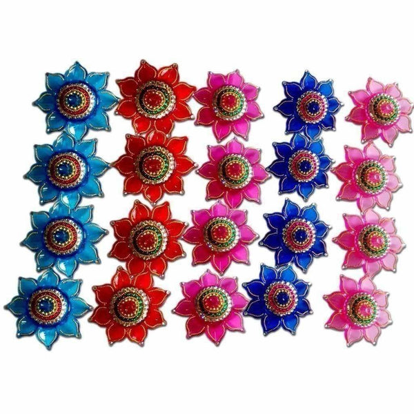 Colorful Flower Design Kumkum Box - 1 Piece - Distacart