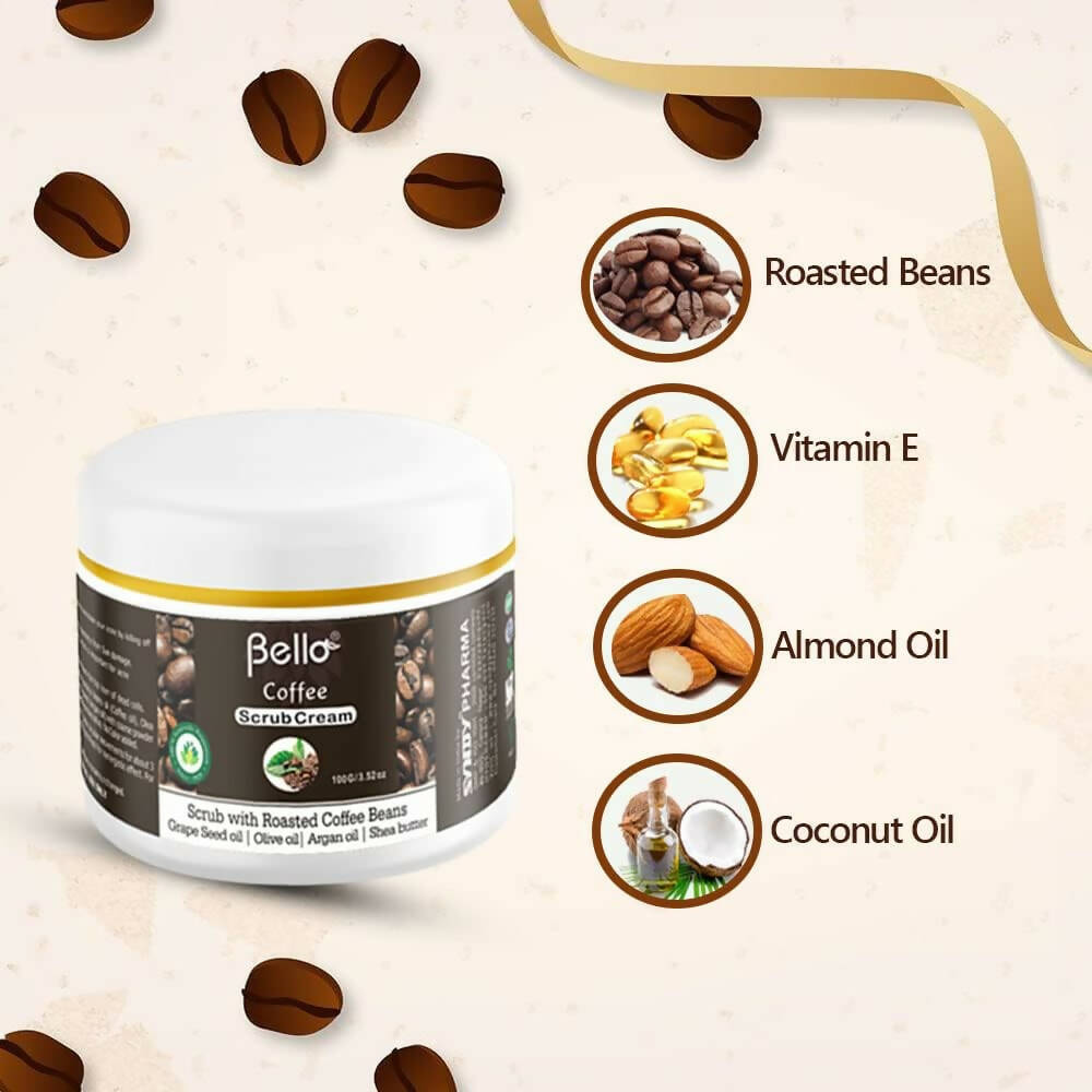 Bello Herbals Coffee Scrub Cream - Distacart