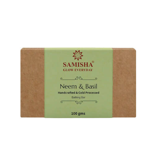 Samisha Organic Neem & Basil Skin Clearing Bathing Bar - Distacart
