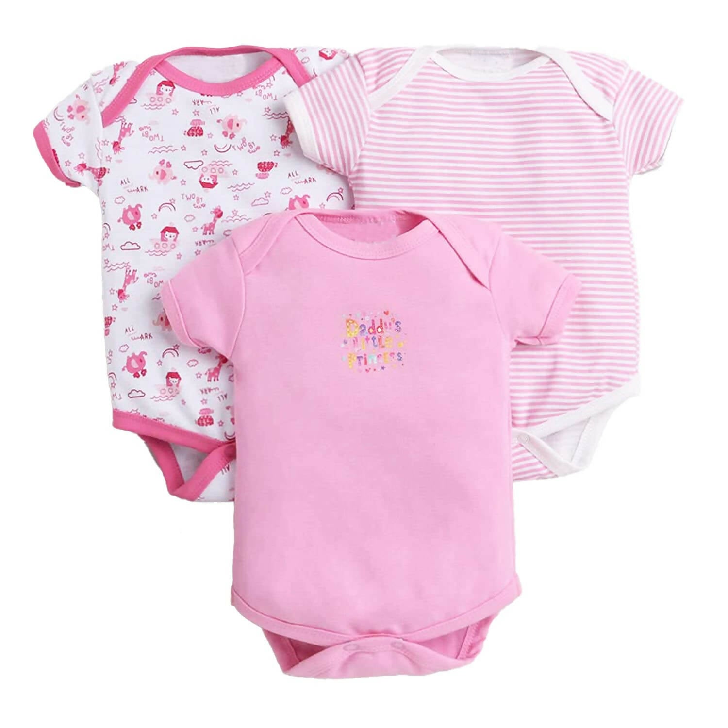 EIO New Born Baby Rompers Body Suits Jump Suit For Boys And Girls - L-Pink - Distacart