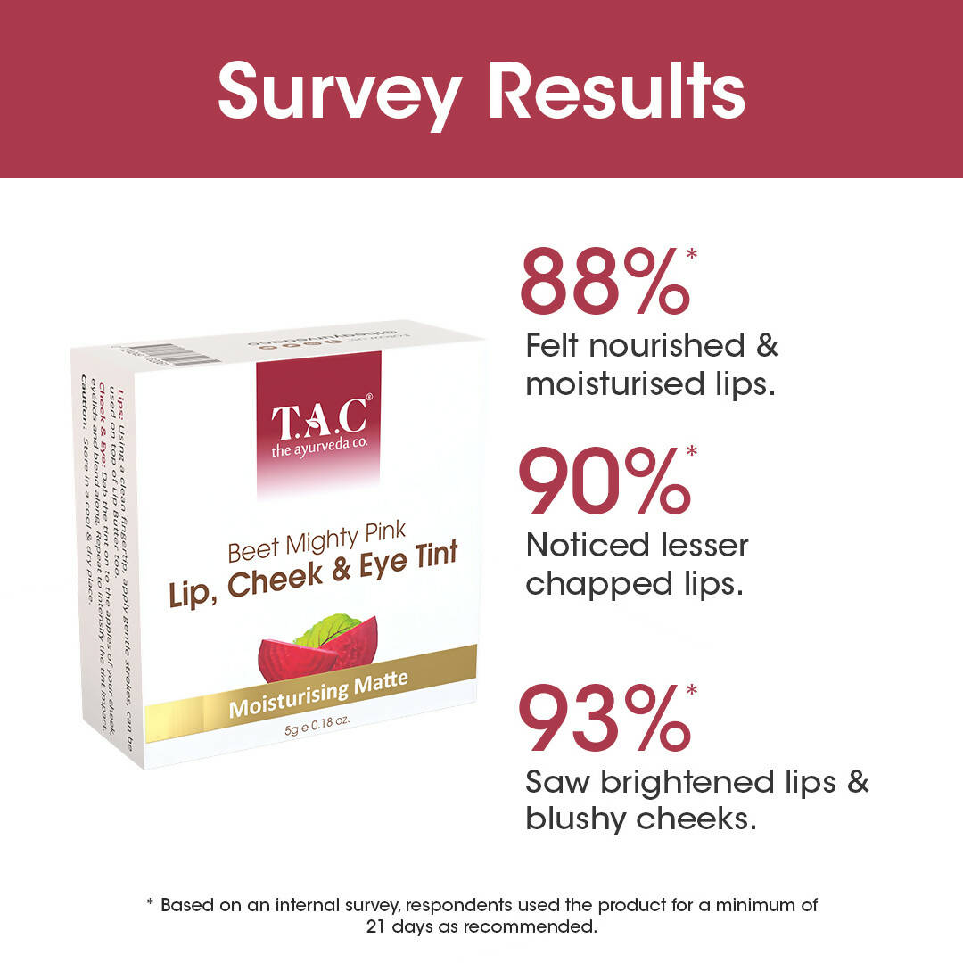 TAC - The Ayurveda Co. Lip, Cheek & Eye Tint with Beetroot Extracts - Distacart