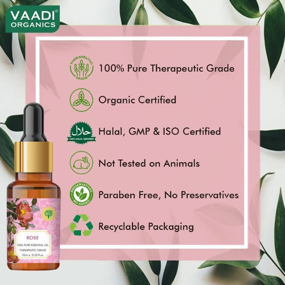 Vaadi Herbals Rose Oil Therapeutic Grade - Distacart
