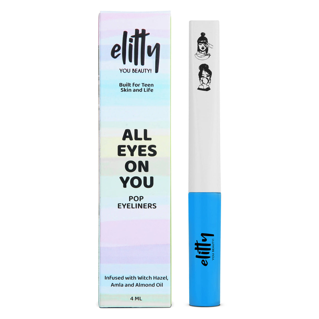 Elitty Eye Gotta Feeling - Pop Eyeliner Matte-Santorini- Light Blue - Distacart