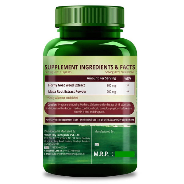 Himalayan Organics Horny Goat Weed Supports Sexual Health: 120 Capsules