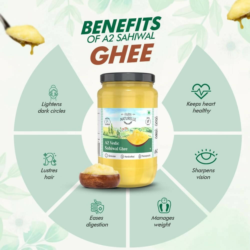 Farm Naturelle A2 Vedic Sahiwal Ghee - Desi Cow Ghee - Distacart