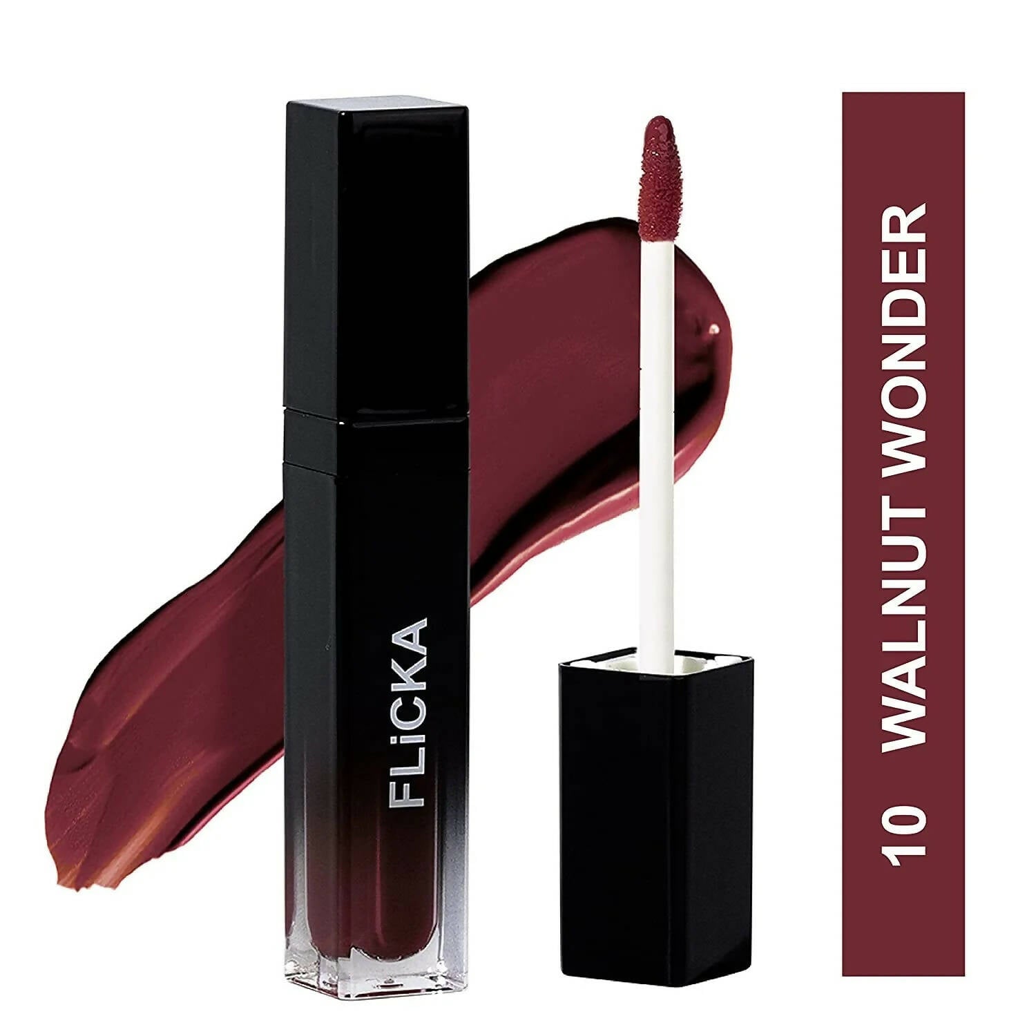 FLiCKA Set and Attack Liquid Matte Lipstick 10 Walnut Wonder - Brown - Distacart