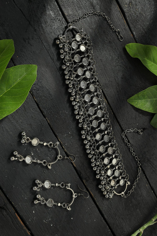 Mominos Fashion Johar Kamal Black-Plated Brass Finish Choker For Women - Distacart