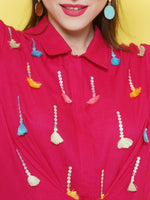 Thumbnail for Women Republic Pink Rayon Indoester Set - Distacart