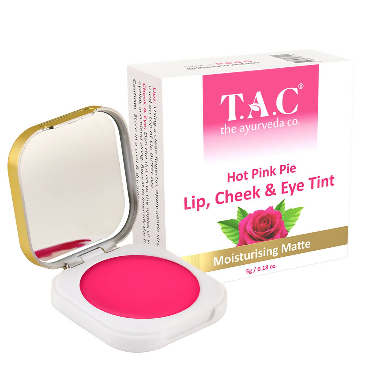 TAC - The Ayurveda Co. Hot Pink Lip, Cheek & Eye Tint - Distacart