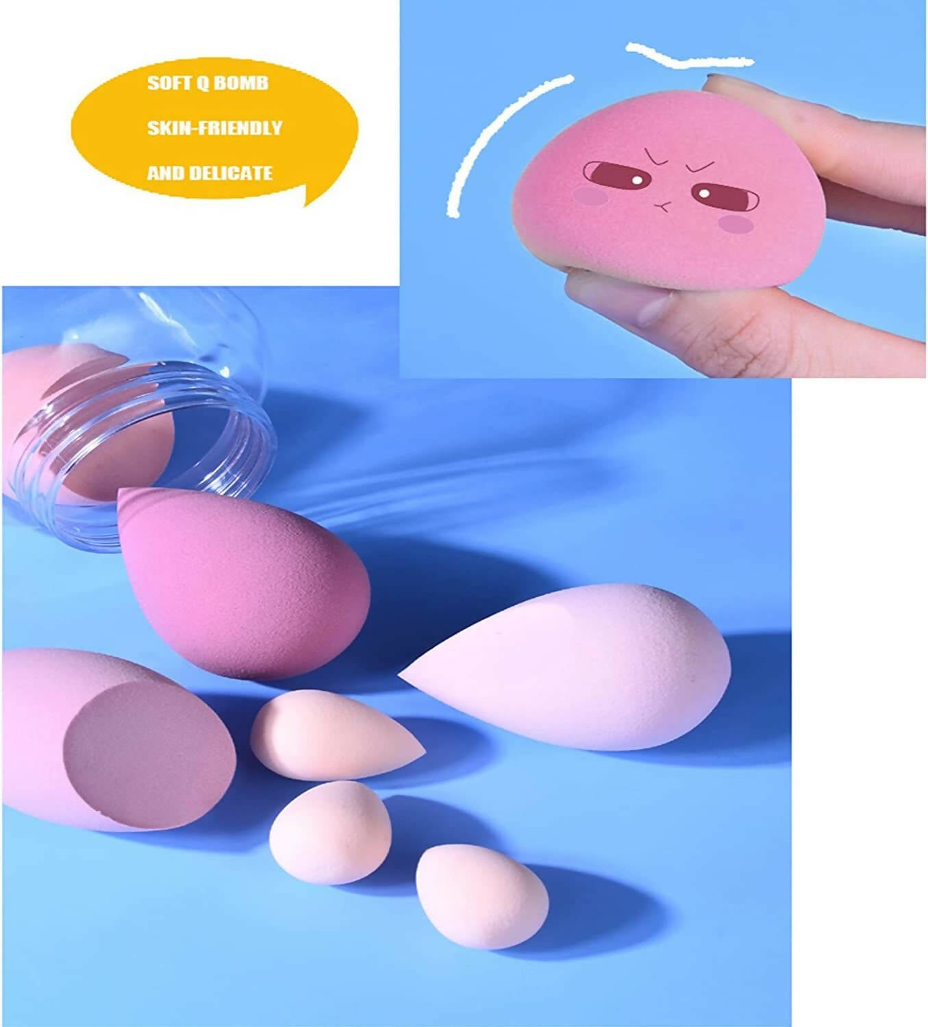 Favon Pack of 7 Professional Makeup Sponges - Distacart