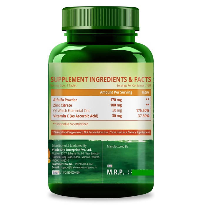 Himalayan Zinc With Vitamin C Tablets: 120 Tablets