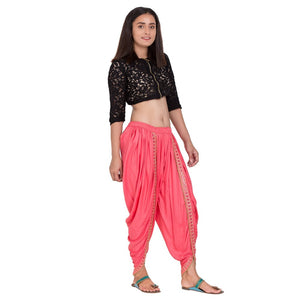 Asmaani Peach color Dhoti Patiala with Embellished Border