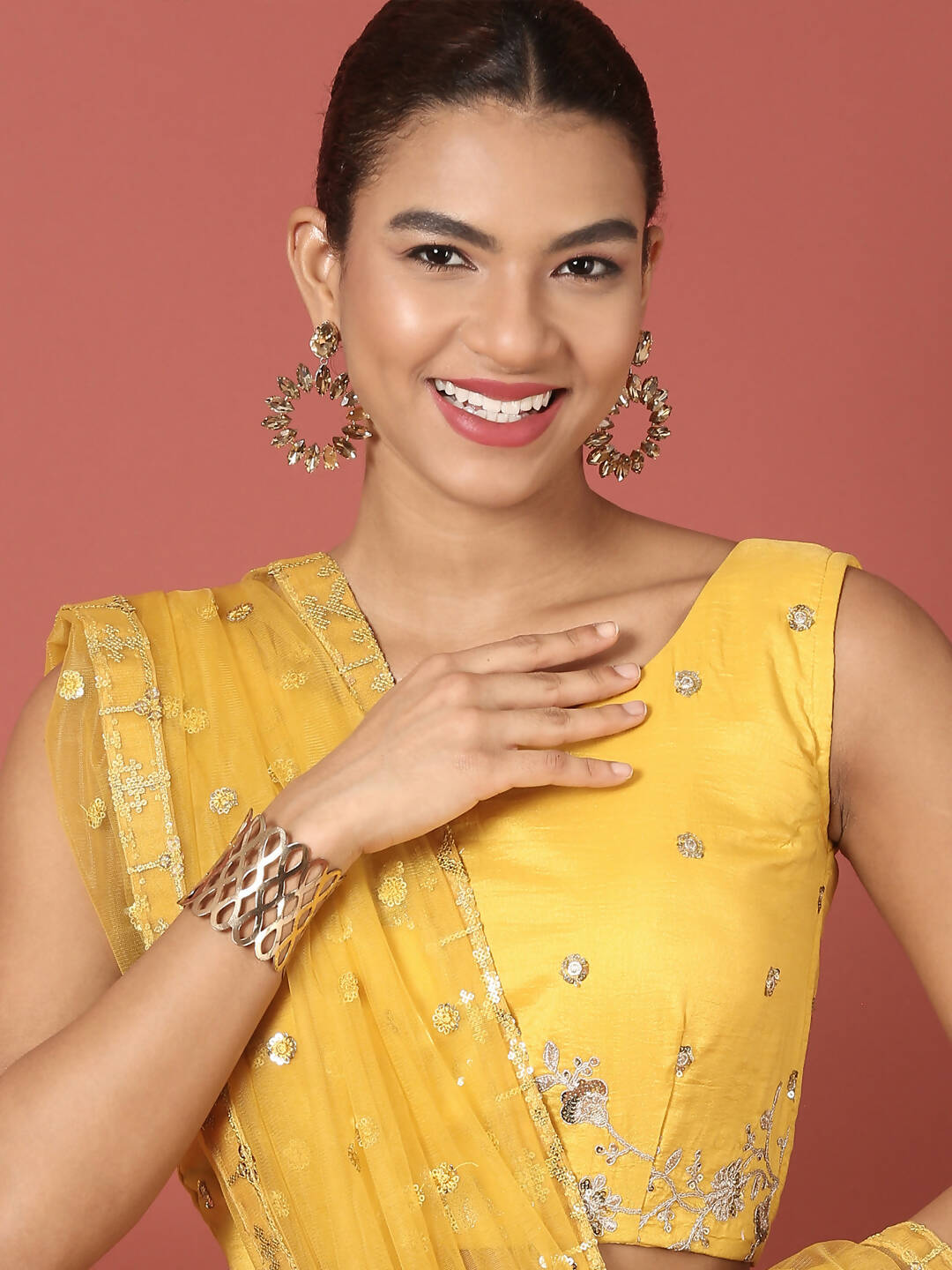 House of Panchhi Mustard Net Sequinse Work Lehenga & Blouse, Dupatta - Distacart