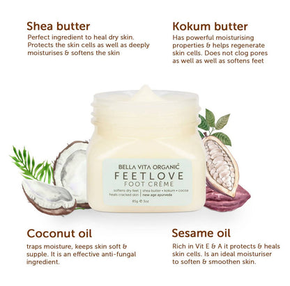 Bella Vita Organic Feet Love Foot Creme - Distacart