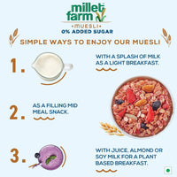 Thumbnail for Bagrry's Millet Farm Muesli 0% Added Sugar with Jowar and Ragi - Distacart