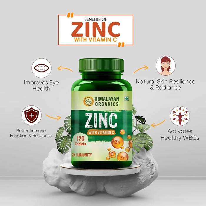 Zinc With Vitamin C Tablets: 120 Tablets