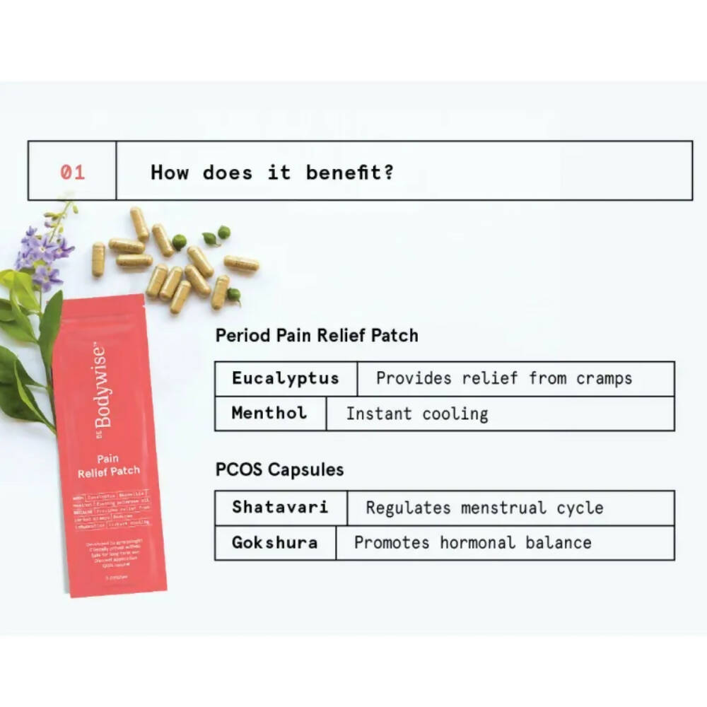 BeBodywise PCOS Balance Capsule & Period Pain Relief Patch - Distacart