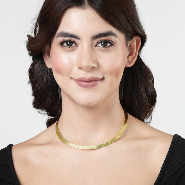 NVR Women Gold Plated Choker Necklace - Distacart