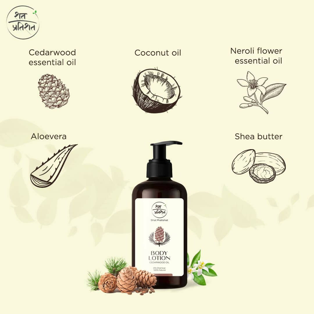 Shat Pratishat Moisturizing Body Lotion - Cedarwood Oil - Distacart