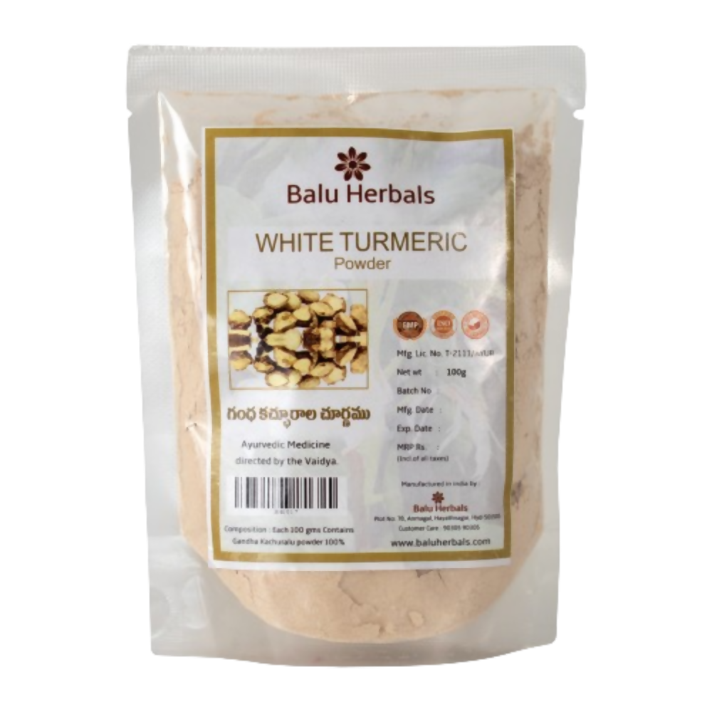 Balu Herbals White Turmeric (Gandha Kachuralu) Powder - Distacart