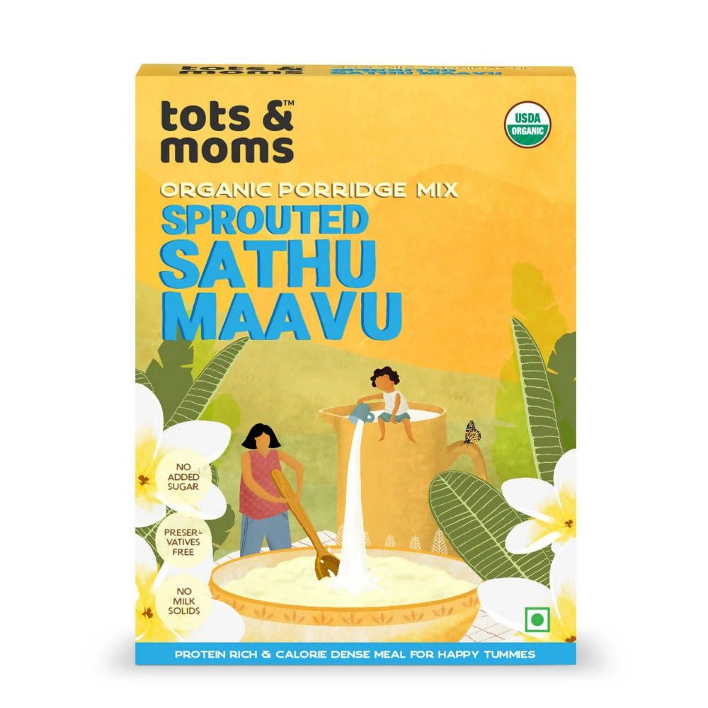 Tots and Moms Organic Sprouted Sathu Mavu Porridge Mix - Distacart
