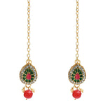 Thumbnail for Mominos Fashion Johar Kamal Gold-Plated Brass Finish Meena & Pearls Work Choker For Women - Distacart