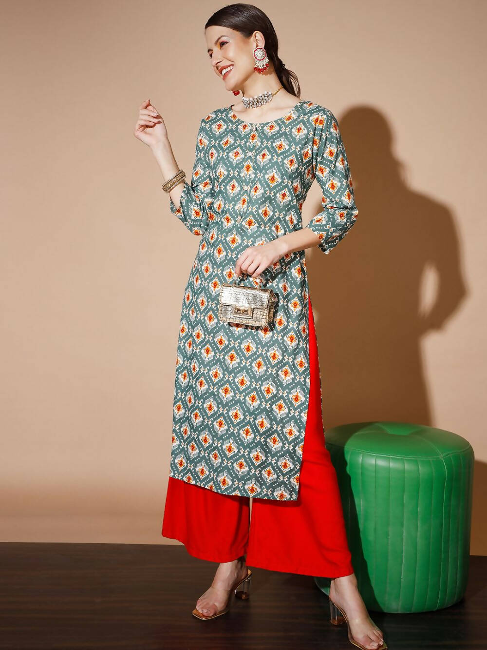 Myshka Women Multi Printed Kurtas - Distacart