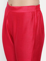 Thumbnail for Janasya Pink Kurti with Trousers & Dupatta - Distacart