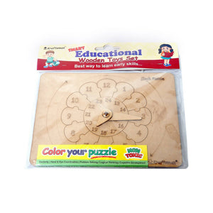 Kraftsman 24 Hour And Minutes Clock Learning Puzzle Board | Color Kit Included - Distacart