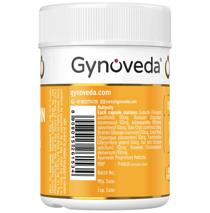 Gynoveda Ayurvedic Multivitamin Capsules - Distacart