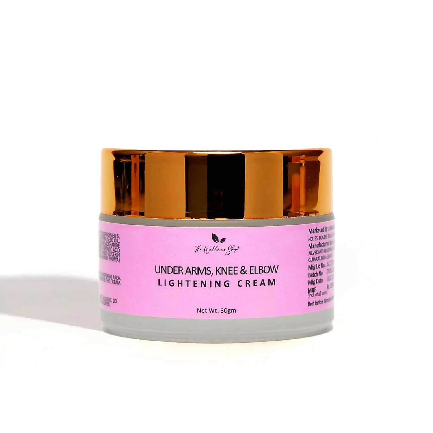 The Wellness Shop Under Arms, Knee and Elbow Lightening Cream - Distacart