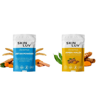 SkinLuv Swarna Ubtan Powder And Amba Haldi Powder Combo For Glowing Skin - Distacart