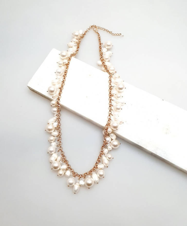 Bling Accessories Baroque & Swarovski Glass Pearls Long Charm Necklace - Distacart