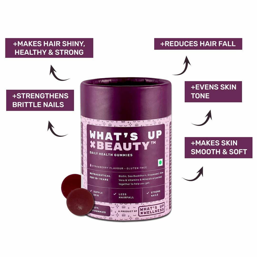 What’s Up Wellness Beauty Skin & Hair Gummies - Distacart
