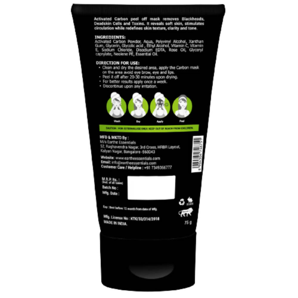 Earth Essentials Activated Carbon Purifying Peel Off Mask