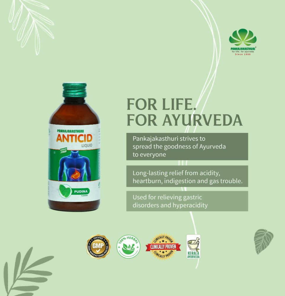 Pankajakasthuri Anticid Liquid Pudina - Distacart