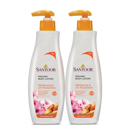 Santoor Body Lotion Whitening And UV Protection - Distacart