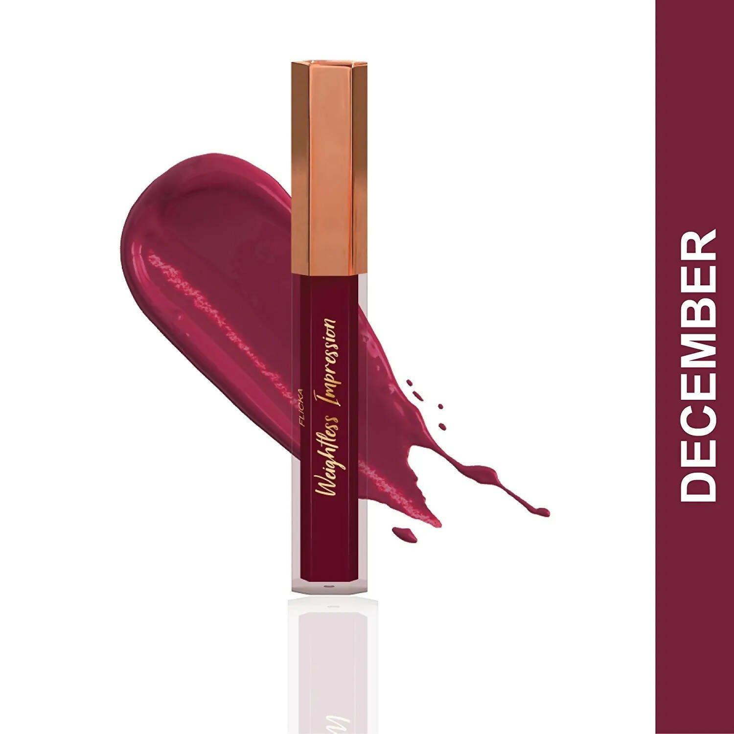 FLiCKA Weightless Impression 12 December - Pink Matte Finish Liquid Lipstick - Distacart