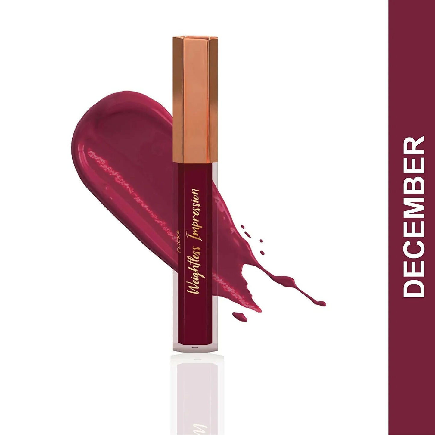 FLiCKA Weightless Impression 12 December - Pink Matte Finish Liquid Lipstick - Distacart