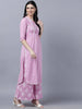 Myshka Stylish Pink 3/4 Sleeve Women's Kurta Palazzo Set - Distacart