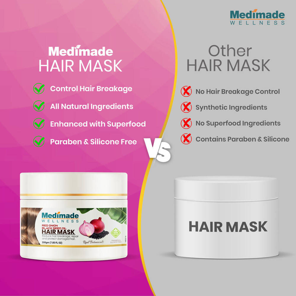 Medimade Wellness Red Onion & Black Seed Oil Hair Mask - Distacart